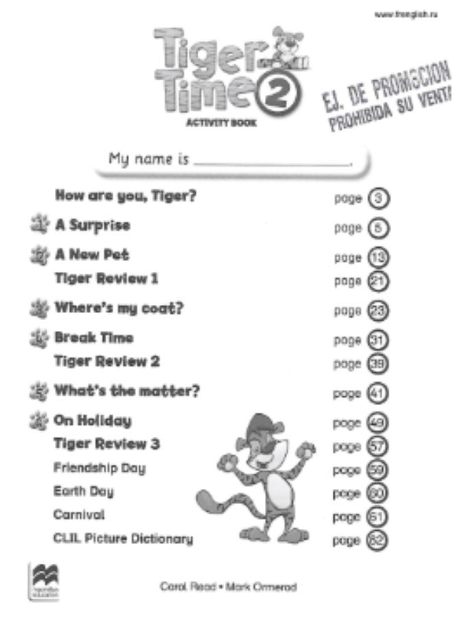 Macmillan Tiger Time -  English Course for Schools -level 2_activity_book - Image 2