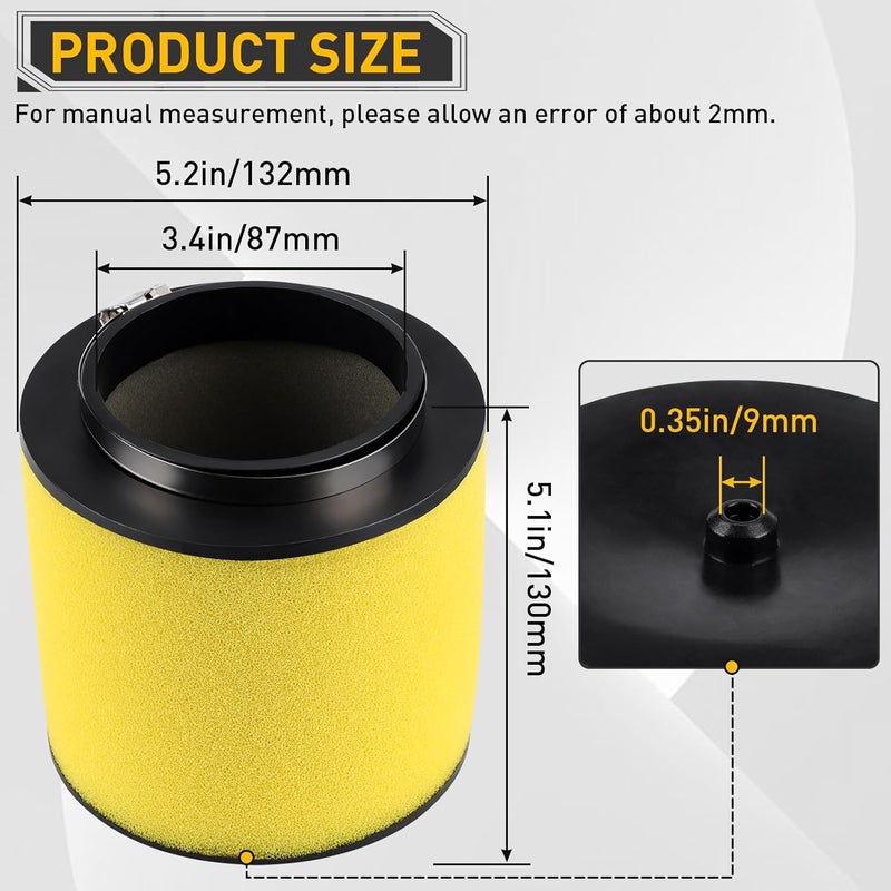 SOLLON 17254-HPO-A00 Air Filter for Honda pioneer 700 Foreman 500 Rincon 680 4x4 Big Red 700 MUV700 TRX680FA TRX680FGA TRX500FM TRX500FE SXS700M2 Rubicon 500 4x4 TRX500FA TRX500FPA - Image 2