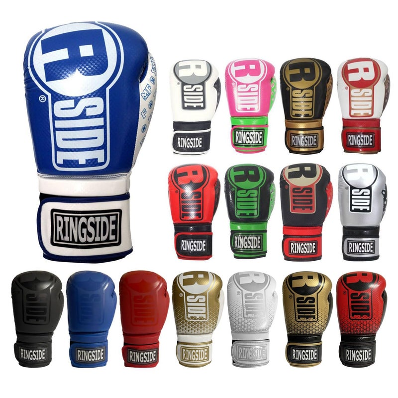 Ringside Apex Flash Sparring Gloves IMFTech Boxing Gloves with Secure Wrist Support Synthetic Boxing Gloves for Men and Women Blue and White 18 oz - Image 2