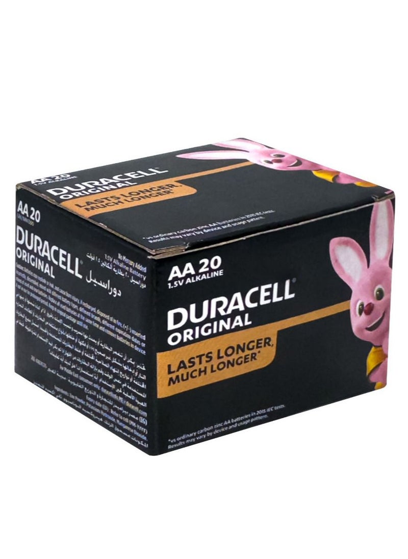 Duracell 20 Pieces Original AA 1.5V Alkaline Battery  - Image 1