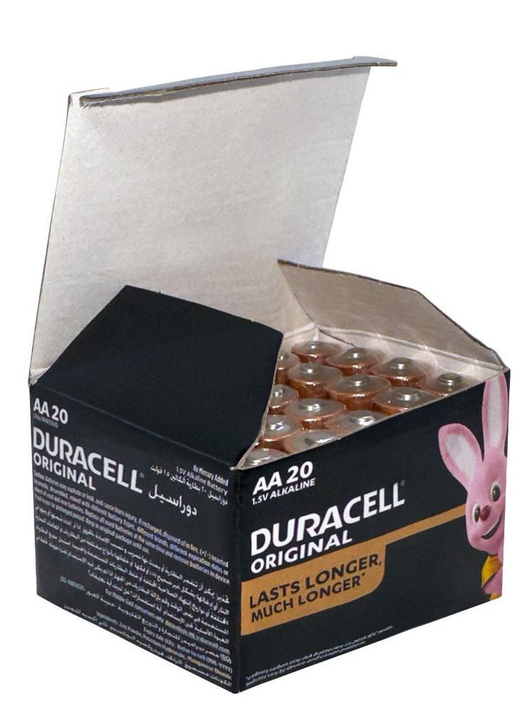 Duracell 20 Pieces Original AA 1.5V Alkaline Battery  - Image 2