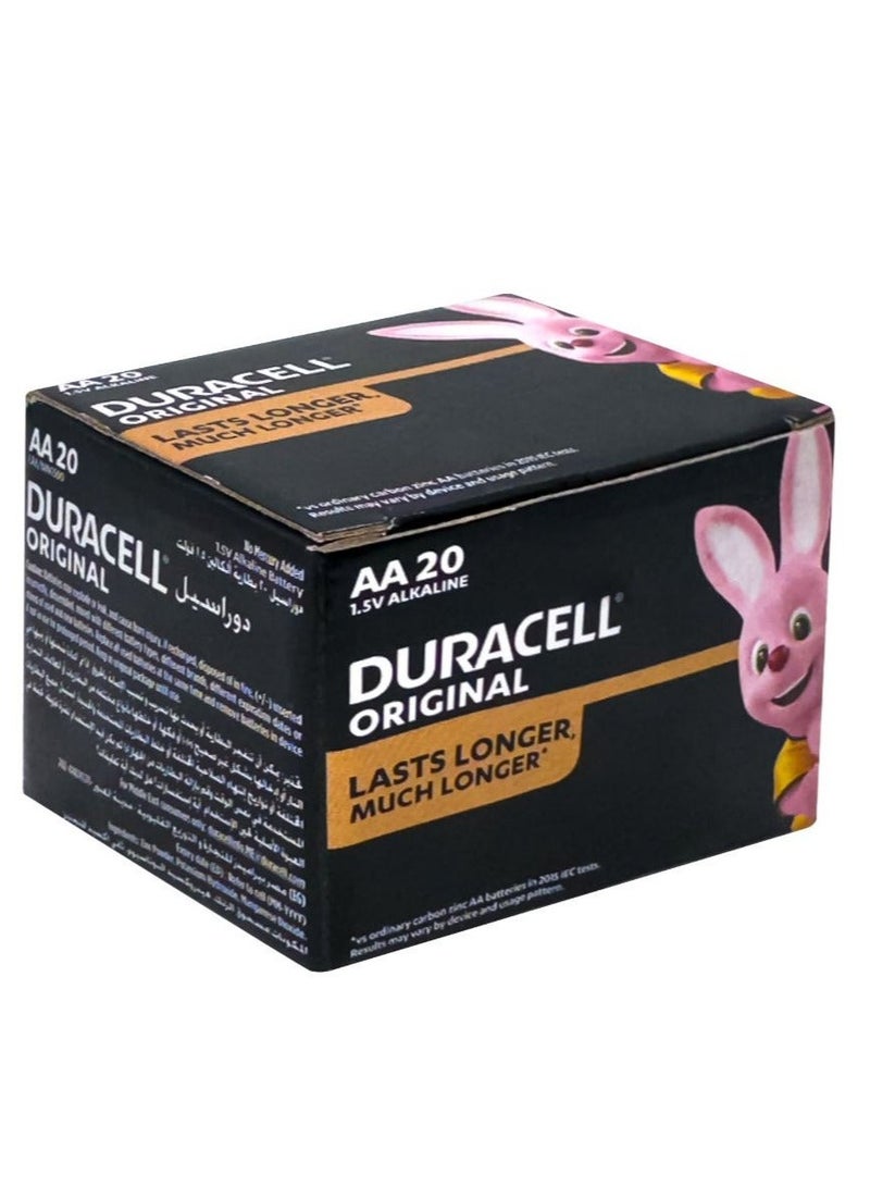 Duracell 20 Pieces Original AA 1.5V Alkaline Battery - Image 4