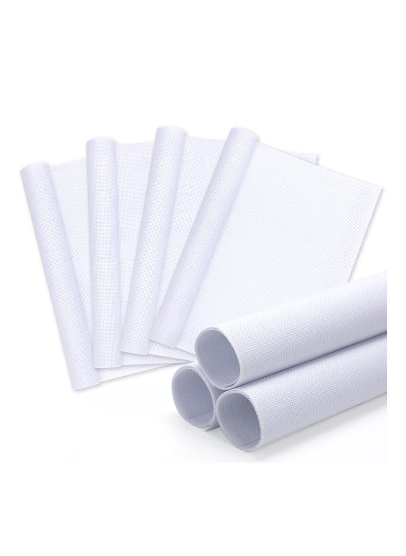 Y&D - Embroidery Cloth, 7 Pieces Aida Cloth 14 Count Cross Stitch Fabric, KASTWAVE Decoration, White Classic, 12 by 18 Inch - Image 1
