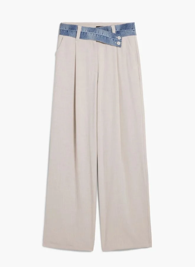 DESIGUAL light beige Hybrid long pants for Women | Best Price UAE