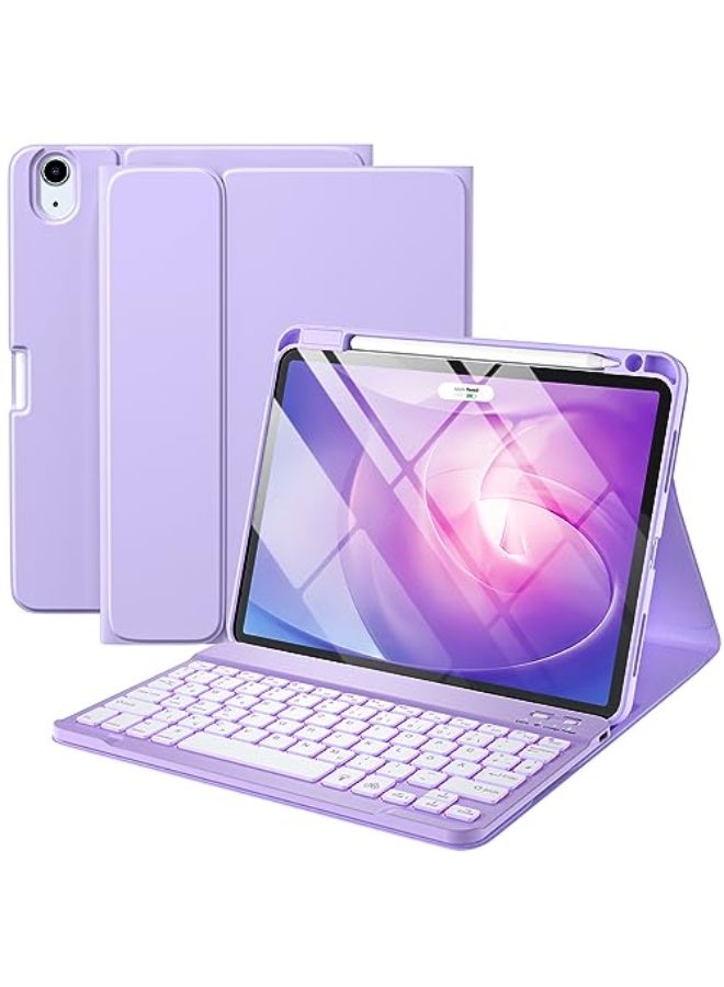 Case with Keyboard for Redmi Pad 2 11-inch Illuminated Magnetic Removable Keyboard Protective Case with Pen Holder for Redmi Pad 2