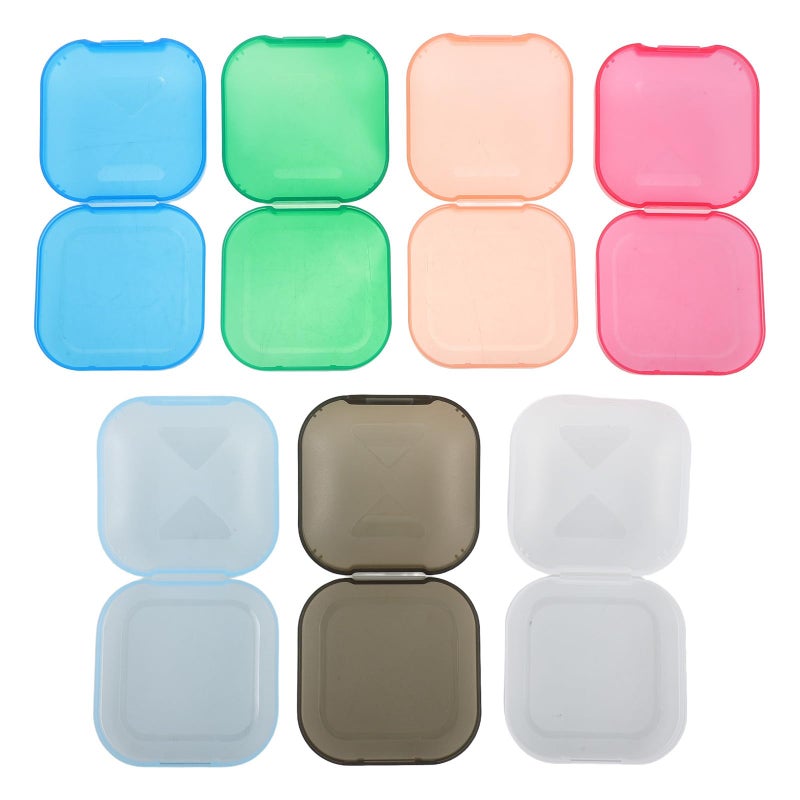 7PCS Denture Case Slim Portable Storage Box For False Teeth Retainer Aligner - Image 2