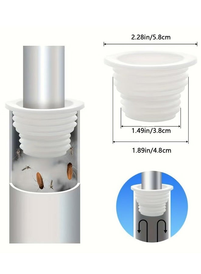 4 Pcs Universal Silicone Drain Plug - Odor-Free, Durable, Easy Install for Kitchen, Bathroom  Laundry,Sewer Anti-odor Sealing Plug,Silicone Pipe Seal Plug Washing Machine Drain Pipe - Image 3