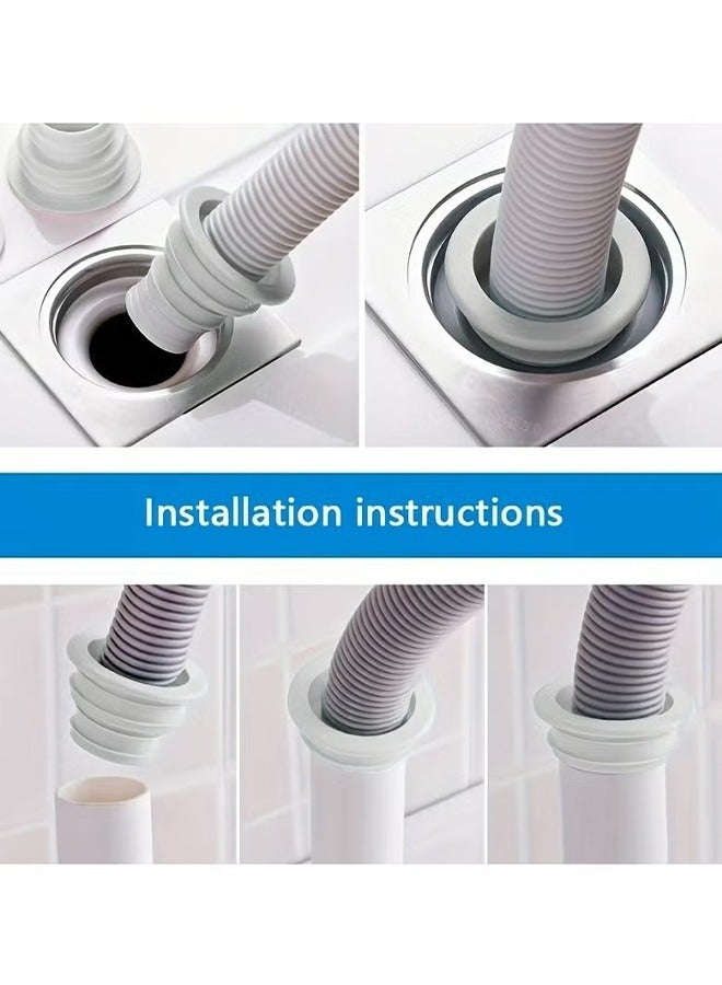 4 Pcs Universal Silicone Drain Plug - Odor-Free, Durable, Easy Install for Kitchen, Bathroom  Laundry,Sewer Anti-odor Sealing Plug,Silicone Pipe Seal Plug Washing Machine Drain Pipe - Image 2