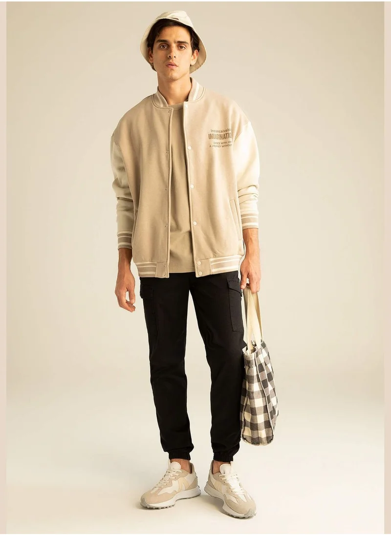 DeFacto Oversized Fit Long Sleeve Bomber Cardigan