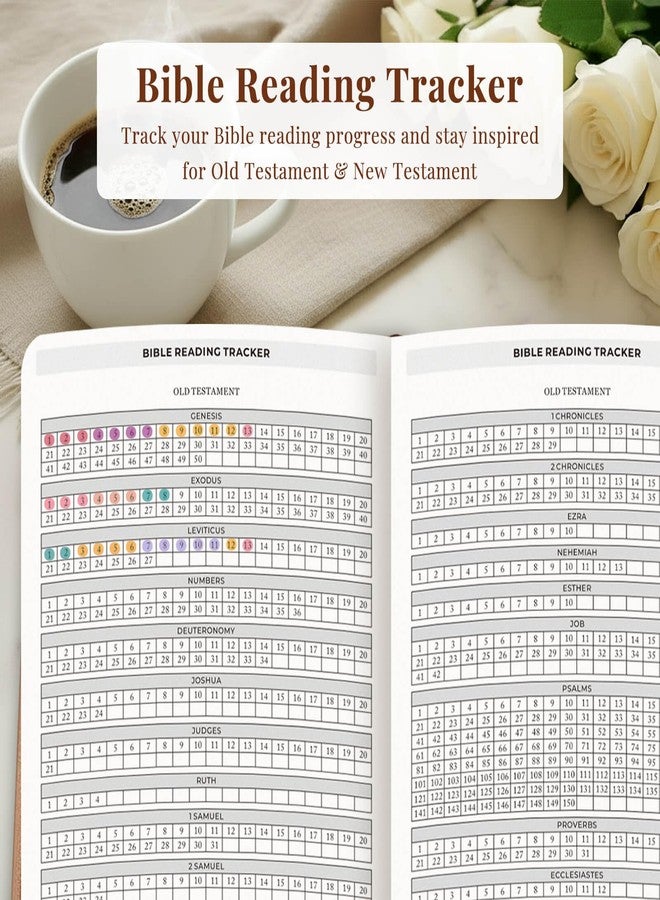 Jxselect Bible Study Journal with Bible Reading Tracker & User Guide - Ultimate Note Taking & Journaling Kit for Deep Faith Reflection - Premium Religious Gift for Women & Men - Church Notes Notebook - Image 3