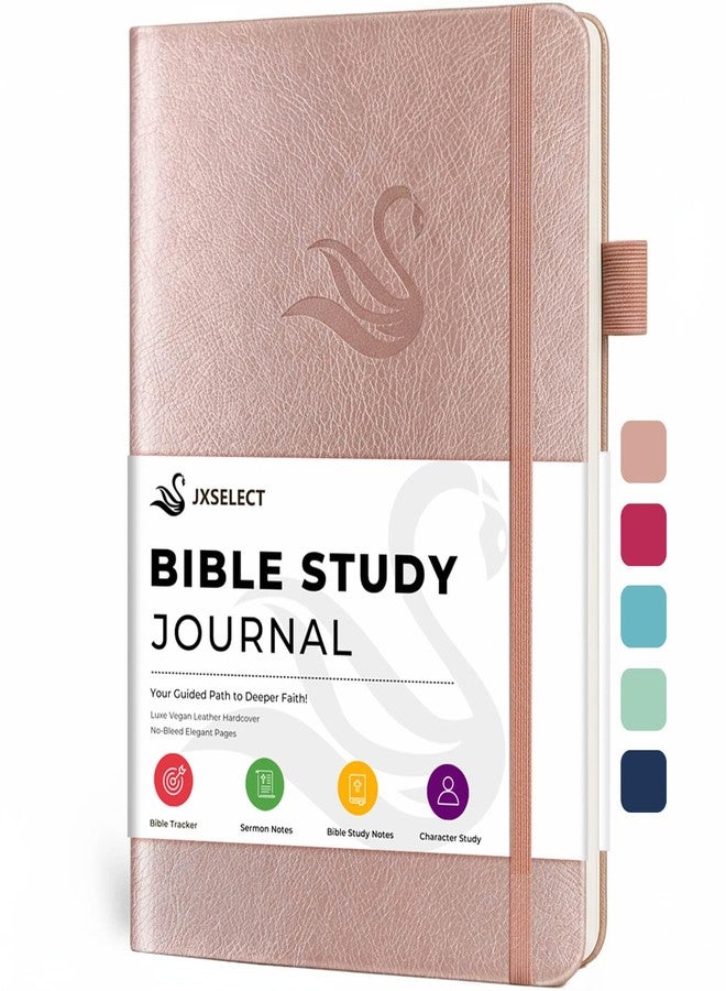 Jxselect Bible Study Journal with Bible Reading Tracker & User Guide - Ultimate Note Taking & Journaling Kit for Deep Faith Reflection - Premium Religious Gift for Women & Men - Church Notes Notebook - Image 1