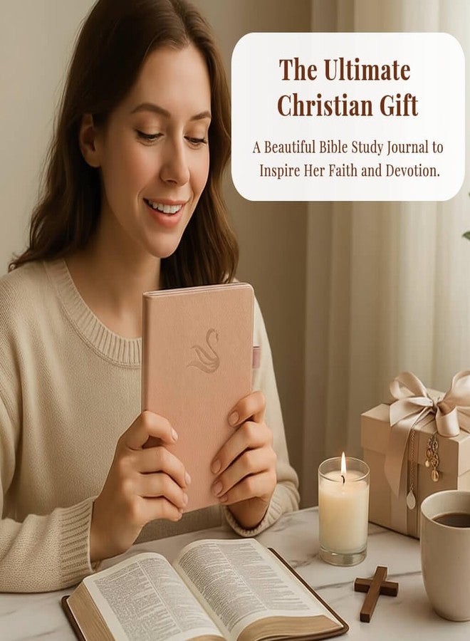Jxselect Bible Study Journal with Bible Reading Tracker & User Guide - Ultimate Note Taking & Journaling Kit for Deep Faith Reflection - Premium Religious Gift for Women & Men - Church Notes Notebook - Image 5
