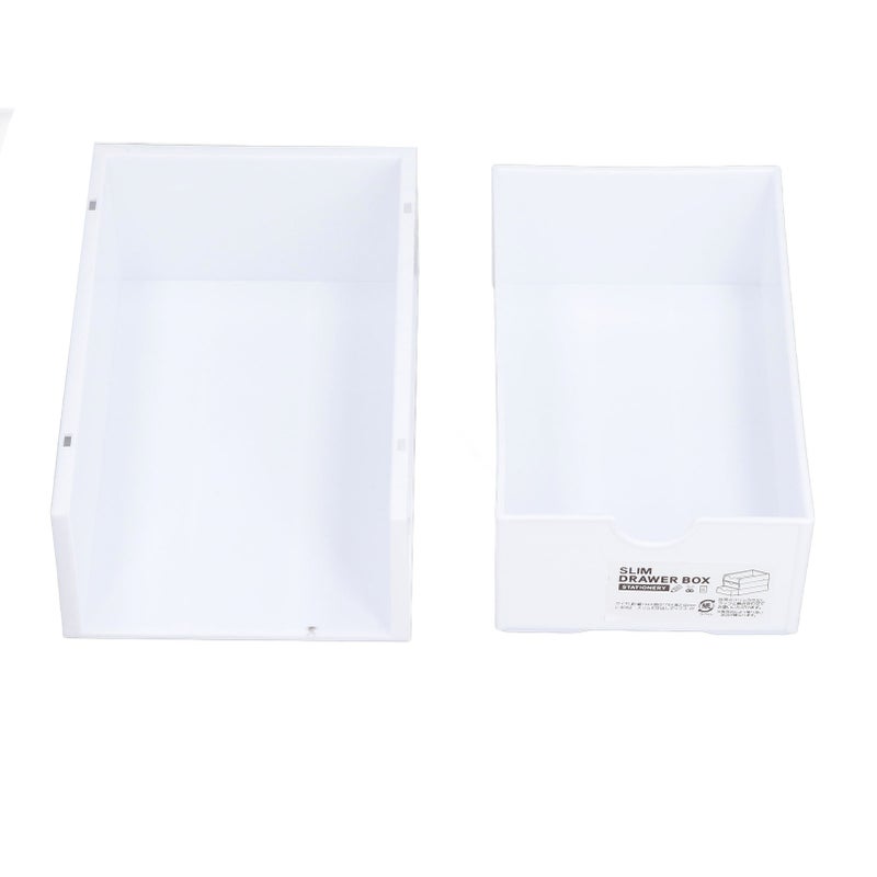 Storage Box Stackable PP Material Large Capacity Classified Storage Strong Durable Drawer BoxWhite - Image 1