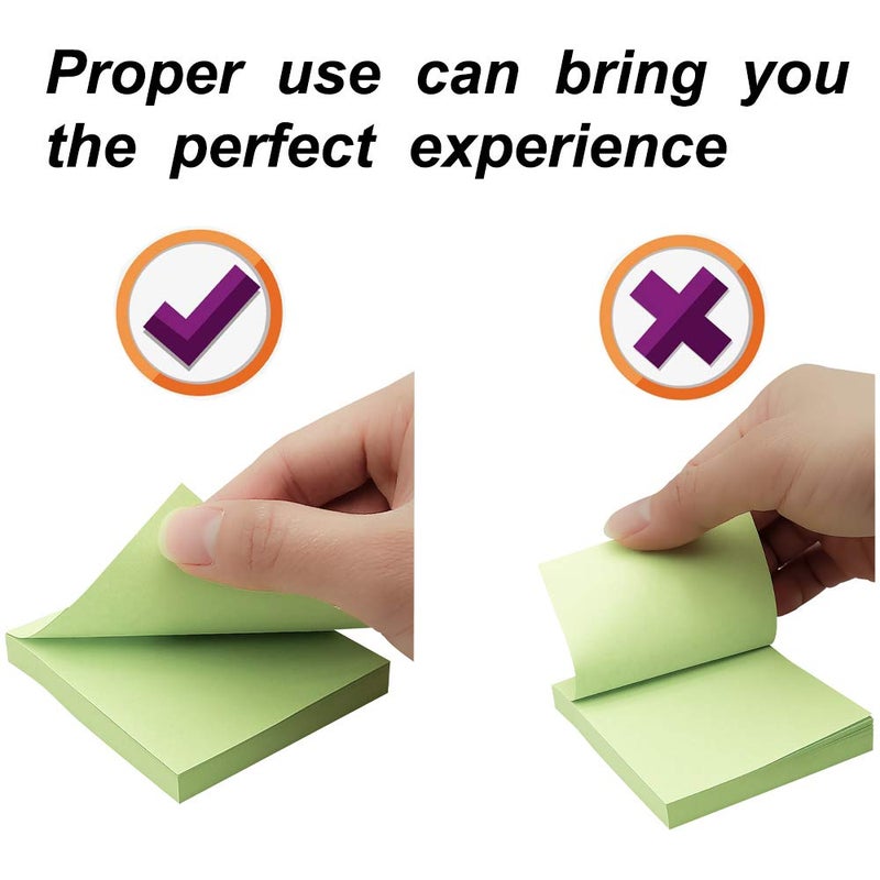 AWEI AZHI Sticky Notes 3x3, Self-Stick Notes, 36 Pads, 100 Sheets/Pad, Assorted Colors Stickies, Easy to Post Notes for Study, Works, Daily Life (36) - Image 3