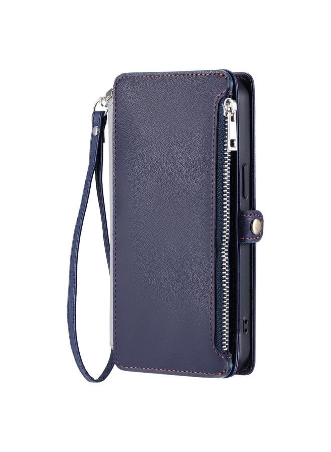 اس-توب جراب لهاتف Motorola Moto G15 مصنوع من الجلد مع سحاب وفتحات متعددة للبطاقات - Image 2