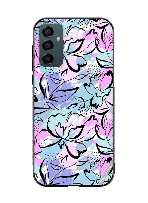 Protective Case Cover For Samsung Galaxy F13/M13 Abstract Flowers Print Design Multicolour