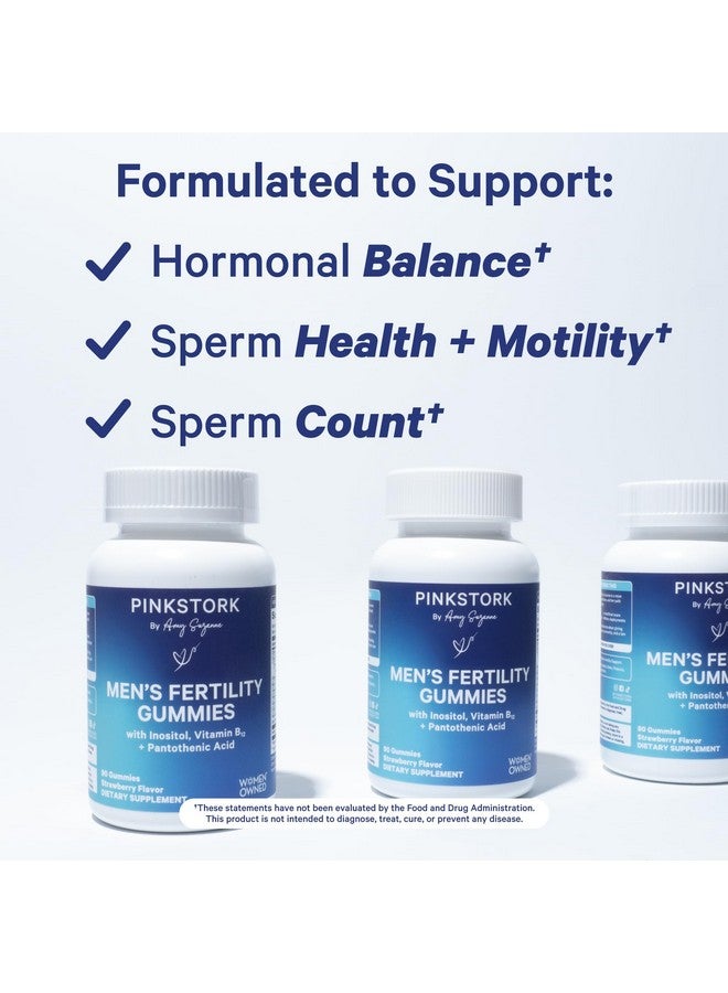 Pink Stork Blue Stork Fertility Supplement Gummies for Men - Male Prenatal Vitamins, Conception Support for Him - Reproductive Health, Hormonal Balance & Motility - 90 Count - Image 3