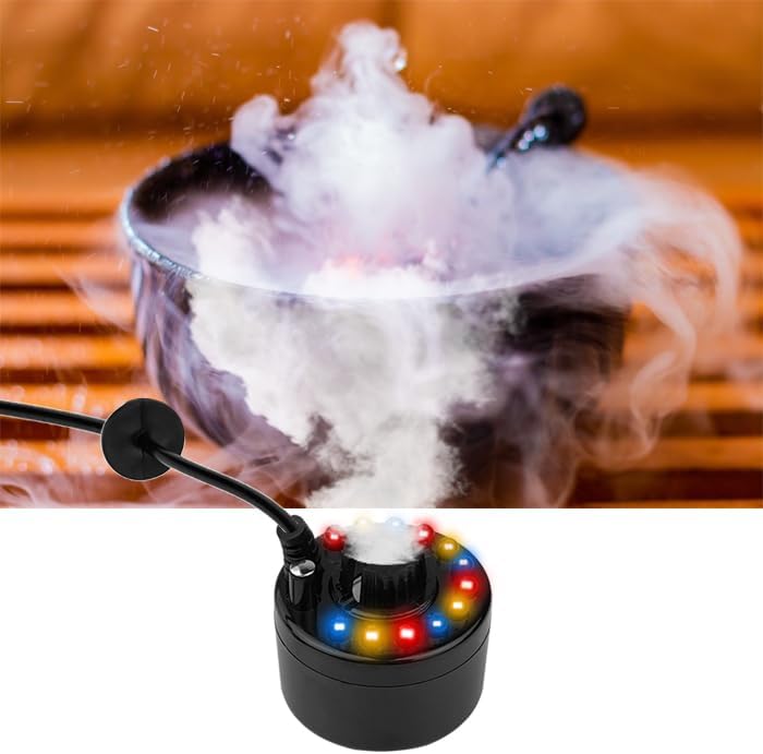 PULACO Mist Maker, Indoor Fountain Mister Foggers, Small Pond Fog Machine Atomizer Air Humidifier Perfect for Water Feature, Halloween - Image 5