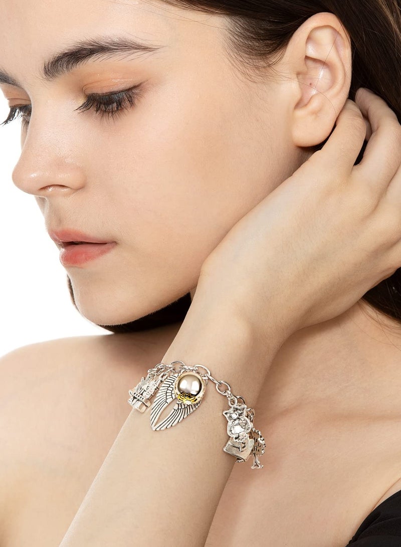 KASTWAVE Wizardry Themed Jewelry Friendship Charm Bracelets Gifts for Girls Women Silver - Image 5