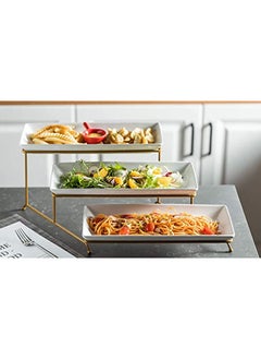 AKDC Large Tiered Serving Stand with Platters 3 Tier Serving Stand Serving Tray for Dessert Server Display Collapsible Sturdier Metal Rack - pzsku/Z2974AC0582FD80DE9C31Z/45/_/1684833893/7697b350-552e-48c9-89dd-1097d9c0eeae