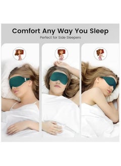 ATRJSZ Sleep Eye Mask for Men and Women - Perfect Blackout 3D Eye Mask for Calm Sleep | 100% Blackout Nose Bridge Design | Soft and Comfortable Eyeshadow Cover for Travel, Yoga, Napping - Green  - Image 4