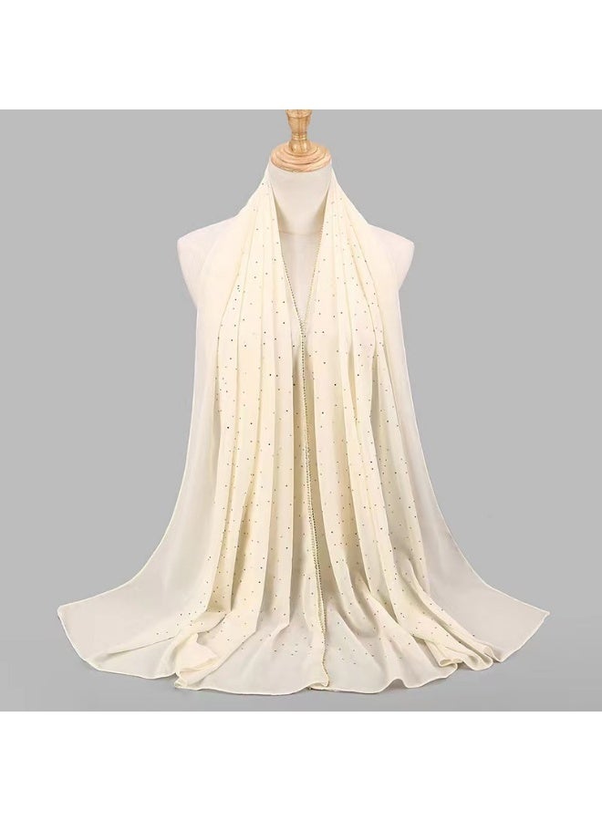 Summer Fashion Chiffon Chain Rhinestone Women's Headscarf Bag - Image 1