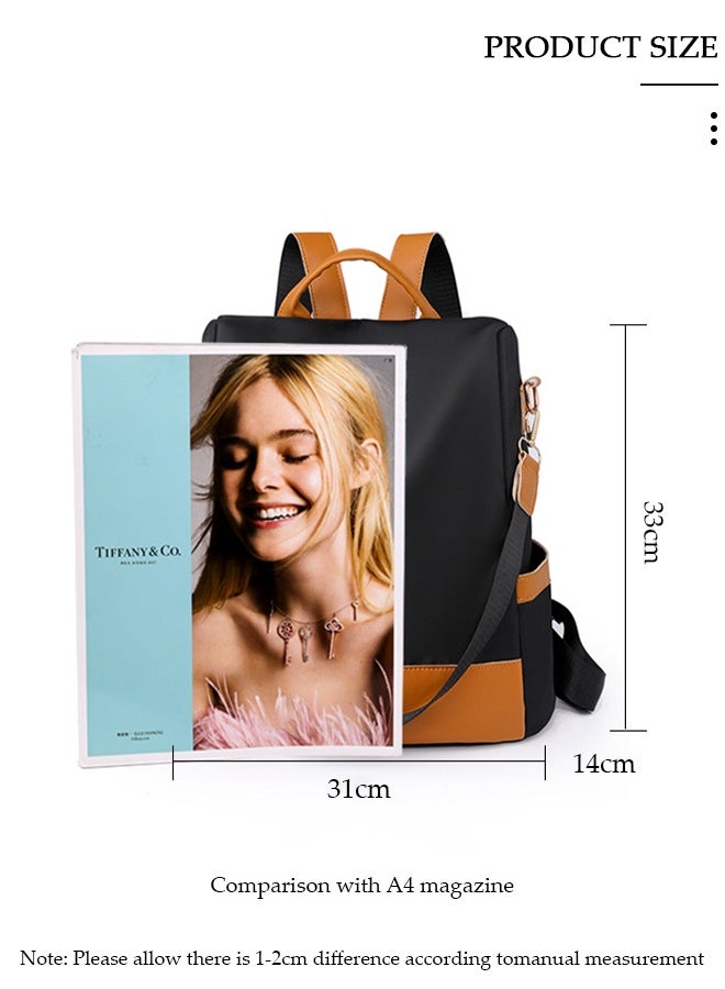 DUNISO Women Backpack Purse, Waterproof Backpack for Girl Woman Black Travel Bookbag Lady Shoulder Bag, Lightweight Ladies Fashion Daily Backpack Anti-theft Casual Daypack - Image 3