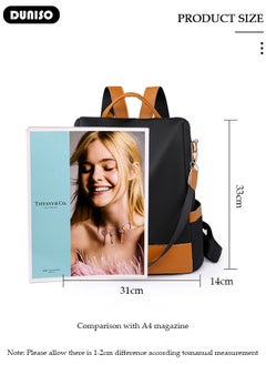 DUNISO Women Backpack Purse, Waterproof Backpack for Girl Woman Black Travel Bookbag Lady Shoulder Bag, Lightweight Ladies Fashion Daily Backpack Anti-theft Casual Daypack  - Image 4