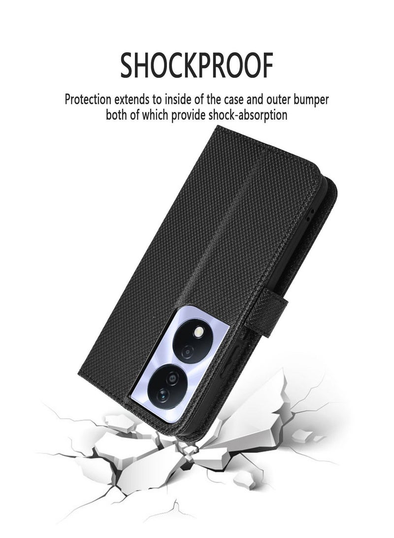 X-level Case Cover for Honor X7b With Full Body Camera Len Protector PU Leather Wallet Card Holder Shockproof Protective Back Cover With Release Hand Phone Daily Video Kickstand - Image 3