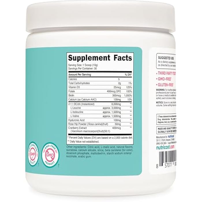 Nutricost BCAA for Women (Peach Mango, 30 Servings) - Formulated Specifically for Women - Non-GMO and Gluten-Free - Image 5