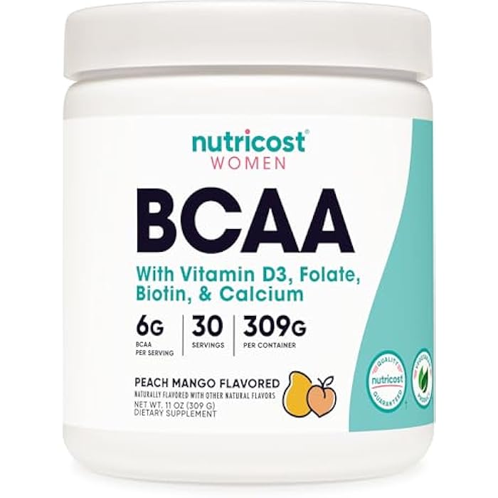 Nutricost BCAA for Women (Peach Mango, 30 Servings) - Formulated Specifically for Women - Non-GMO and Gluten-Free - Image 1