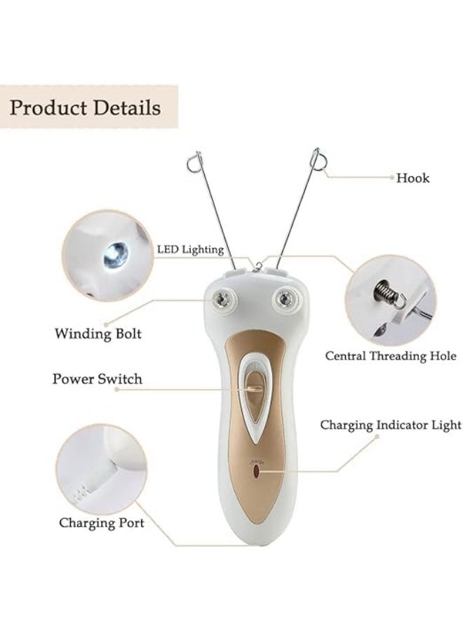 ماكينة حلاقة نسائية قوية لإزالة الشعر بدون ألم، مخصصة للوجه، سهلة الاستخدام في المنزل وصالونات الحلاقة، بقوة 3 وات، مع شاحن، وتصميم يناسب شكل الوجه والبشرة MO-9040 - Image 3