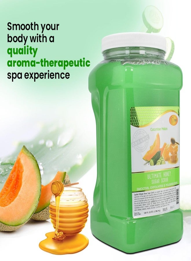 SPA REDI - Sugar Body Scrub, Honey, Cucumber Melon, 128 Oz, Exfoliating, Moisturizing, Hydrating and Nourishing, Glow, Polish, Smooth and Fresh Skin - Body Exfoliator - Image 3
