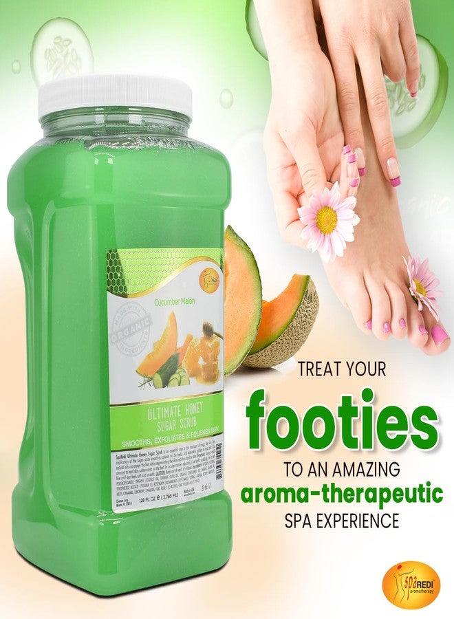 SPA REDI - Sugar Body Scrub, Honey, Cucumber Melon, 128 Oz, Exfoliating, Moisturizing, Hydrating and Nourishing, Glow, Polish, Smooth and Fresh Skin - Body Exfoliator - Image 4