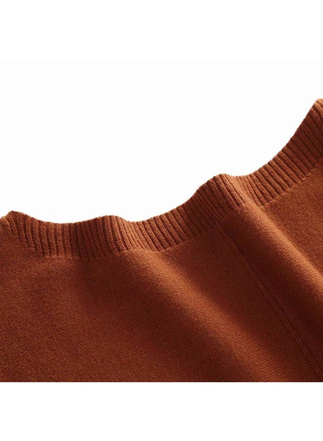Ckikiou Womens Lightweight Oversized Boat Neck Sweaters Tops Dolman Batwing Sleeve Ribbed Knitted Pullovers - Image 2