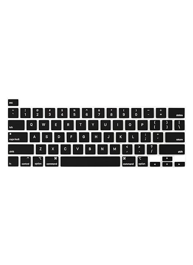 O Ozone Ultra Thin Keyboard Cover for MacBook Pro 16 inch A2141/2019 2020 New Pro 13.3 inch A2338 M1/A2251/A2289 with Touch Bar/ID, US Layout-Black  - Image 1