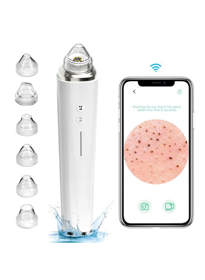 prabensei Blackhead Remover Pore Vacuum, 【[FDA Certification] 】 WiFi Visible Facial Pore Cleanser with HD Camera Pimple Acne Comedone Extractor Kit with 6 Suction Heads Electric Blackhead Suction Tool - Image 1