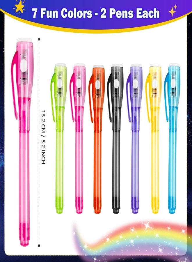klumuke 14PCS Invisible Ink Pens with UV Light - Bulk Spy Pens, UV Pen - Image 3