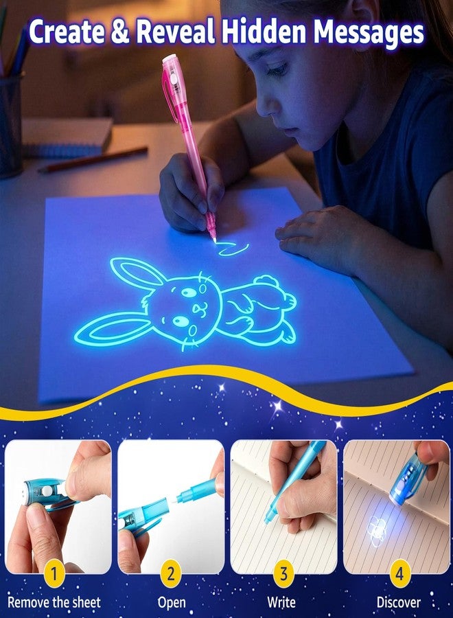 klumuke 14PCS Invisible Ink Pens with UV Light - Bulk Spy Pens, UV Pen - Image 2