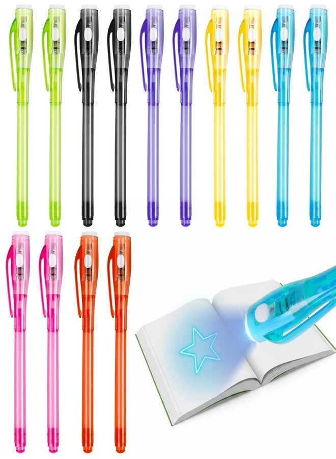 klumuke 14PCS Invisible Ink Pens with UV Light - Bulk Spy Pens, UV Pen - Image 1