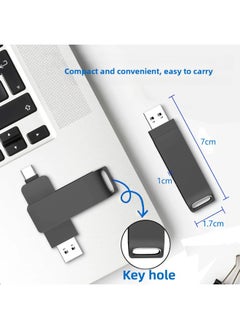Generic Mobile Phone U Disk Type-c Dual-head 3.1 High-speed Computer Dual-purpose Memory Expansion 256g1TB Large Capacity 64G-Color:Black Usb3.1+type-c-Capacity:1TB  - Image 3