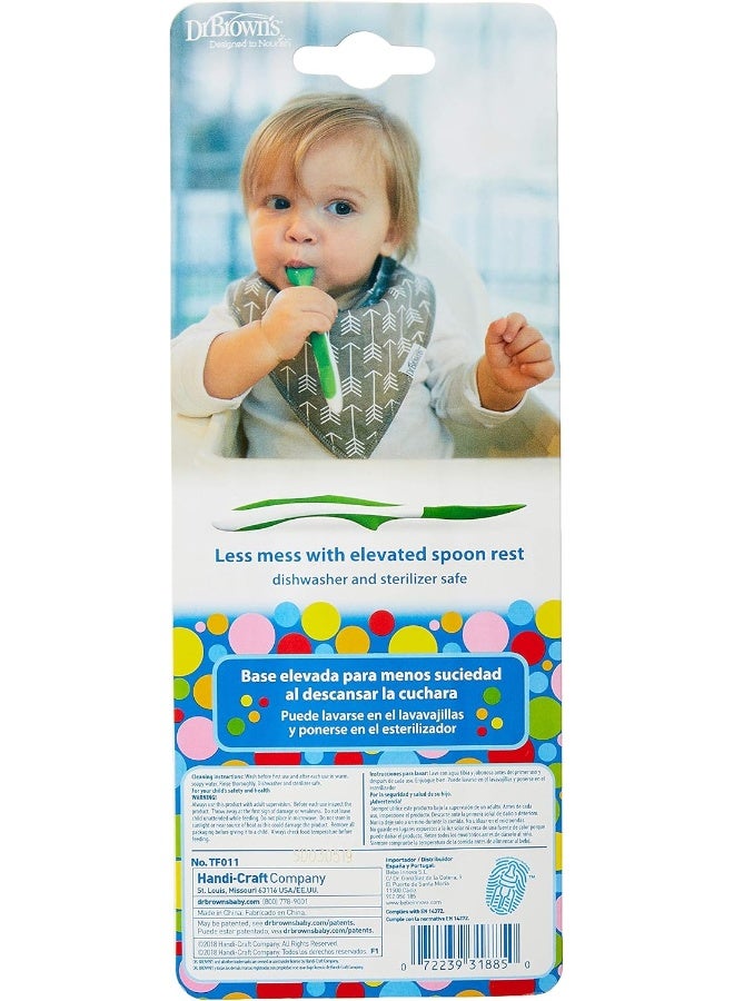 Dr. Brown’s Soft-Tip Spoon, Pack Of 2 - Yellow/Green - Image 3