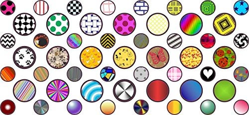 StickerTalk Decorated Camera Dots Webcam Covers, 1 Sheet of 32 Stickers at 0.25 inches Diameter, 21 Stickers at 0.375 inches Diameter. - Image 2