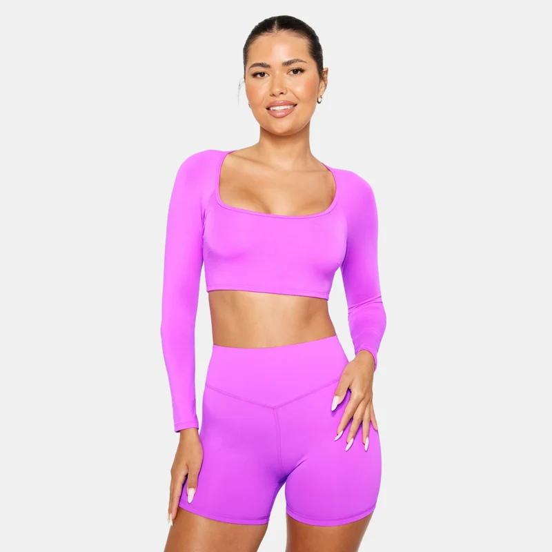 Fabletics Women's AirLite Long-Sleeve Crop Top