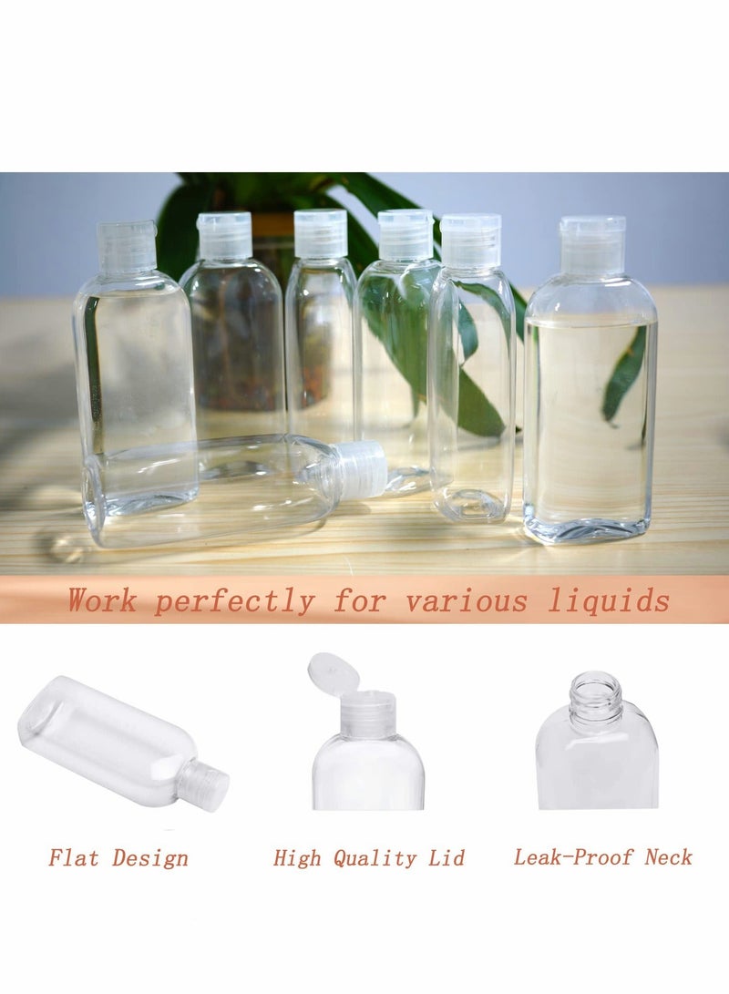 Y&D Travel Bottle, 5 Pcs Portable Clear Plastic Empty Squeeze Bottles with Flip Cap Refillable Reusable Containers for Outdoor Camping Business Trip - Image 3