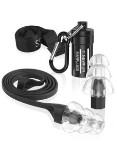 T NEWFUN High Fidelity Earplugs, Comfortable, Reusable Silicone Earplugs with Cord for Concerts, Travel, 30 dB Noise Cancellation Protects Hearing  - Image 1