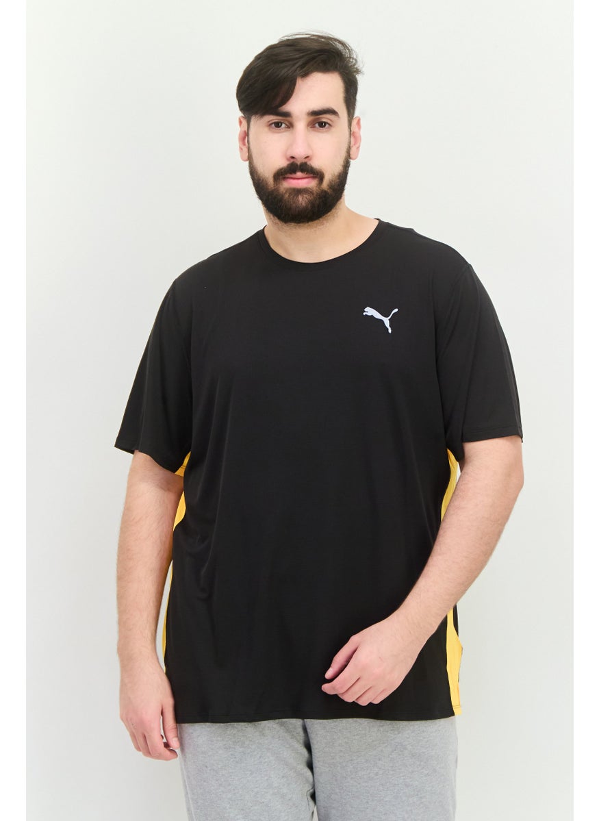 PUMA Men Sportswear Fit Short Sleeve Running Jersey, Black  - Image 1