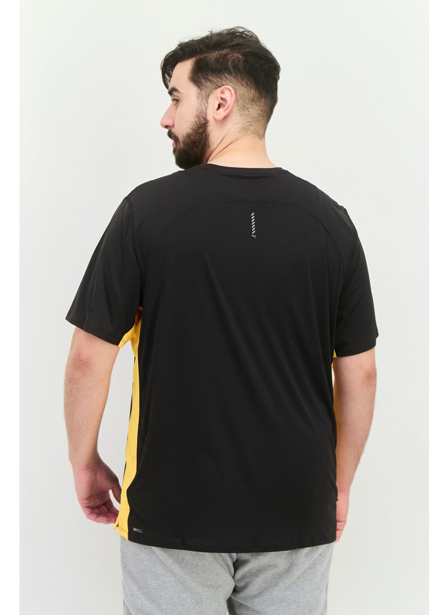 PUMA Men Sportswear Fit Short Sleeve Running Jersey, Black  - Image 2