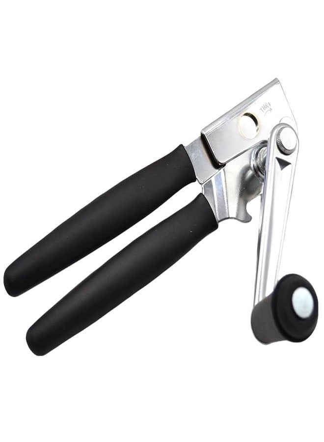 FUJIDENSO 1 Pack Commercial Grade Heavy Duty Manual Can Opener with Easy Crank Folding Handle/Super Thick 20GA 2.0mm Steel with Chrome Plate Finish/Fit All Size Large Cans - Image 1