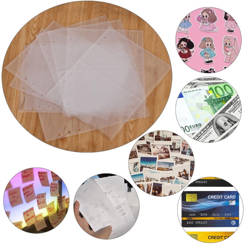 acDesign 60 Sheets A5 Binder Pockets, 3 Size One-Sided Card Binder Sleeves for 6 Ring Binde(4 Pocket 2 Pocket 1 Pocket) - Image 4